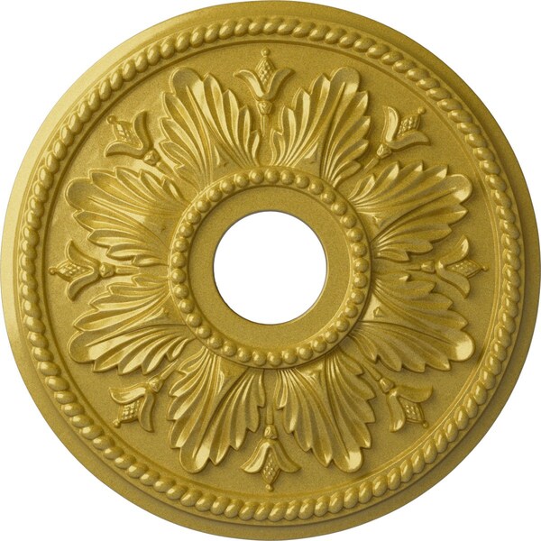 Ekena Millwork Edinburgh Ceiling Medallion (Fits Canopies up to 5 1/8"), 18 1/8"OD x 3 1/2"ID x 2 3/4"P, Rich Gold CM18ED1RGS - main